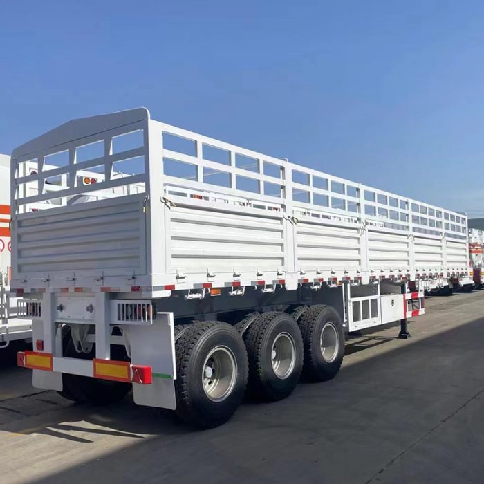 3 axles fence trailer 60 ton for sale with manufacturer price