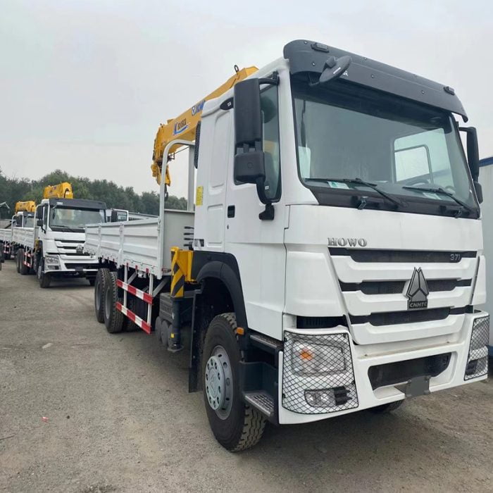 Customized HOWO cargo truck mounted crane price in China