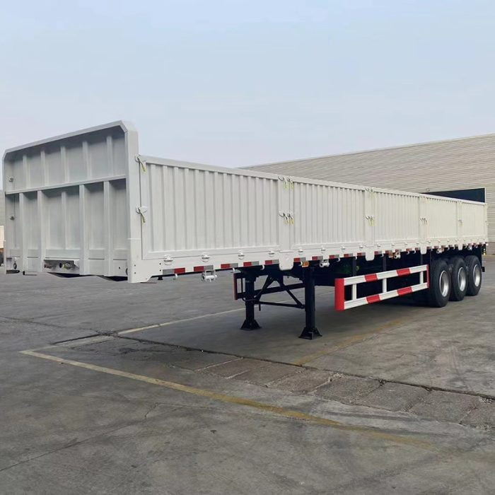3 axles sidewall cargo trailer 30 ton to 60 ton